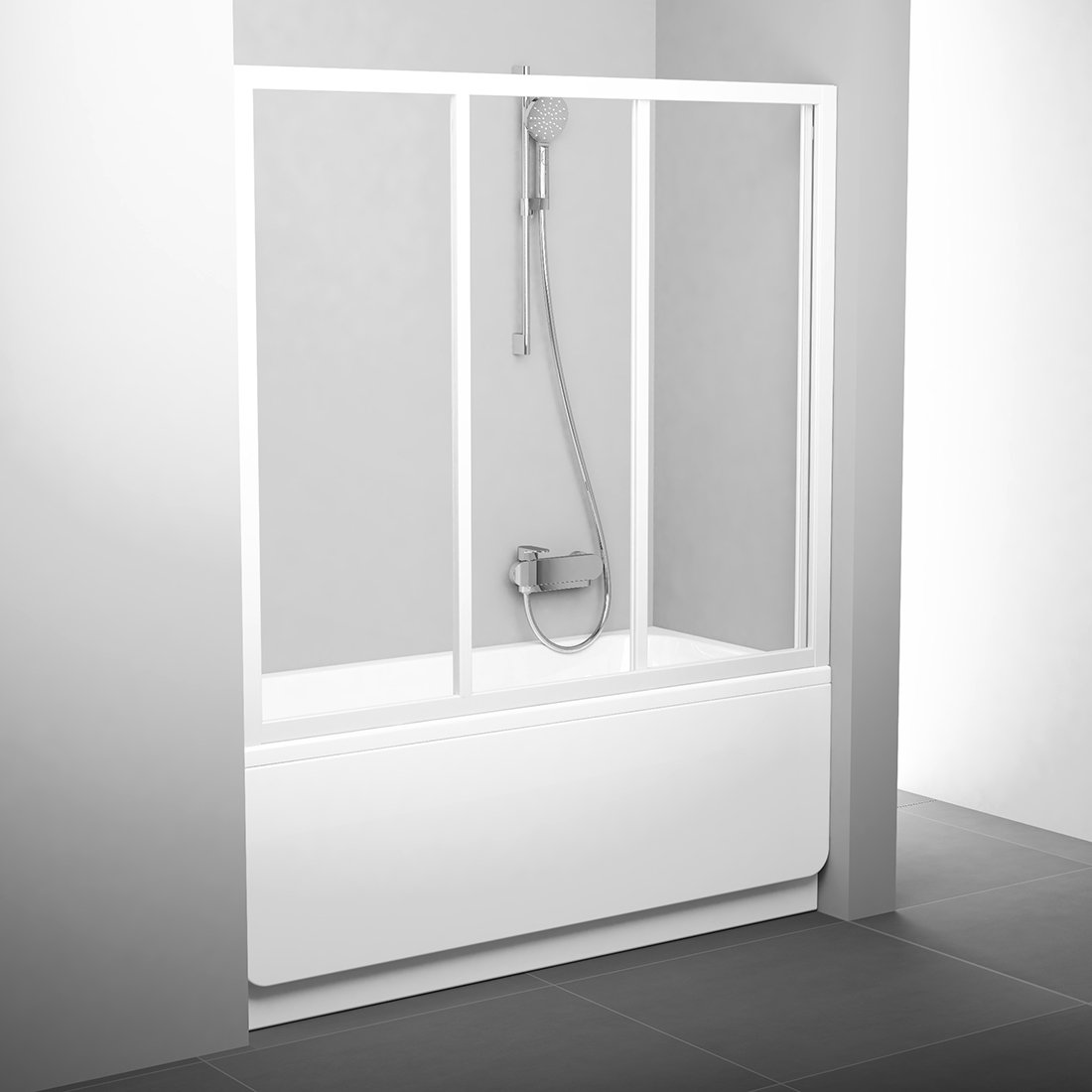 Шторка для ванны Ravak AVDP3-120 белый+transparent
