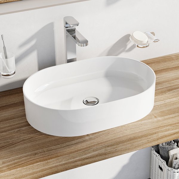 Умивальник Ravak Ceramic 550 O Slim White купити в Києві та Україні - ціни від Ravak