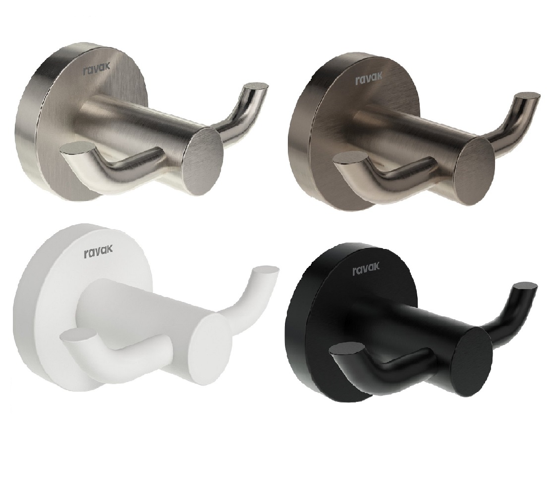 Подвійний гачок для рушників KN 100.30SSB, нерж. сталь матова