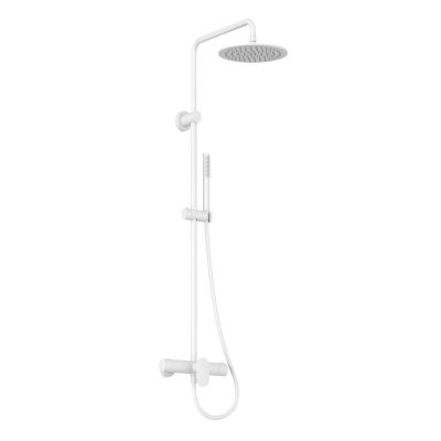 Душевая система Spring SG 098.10WHM с нетермостатическим смесителем и душевой лейкой, белый матовый