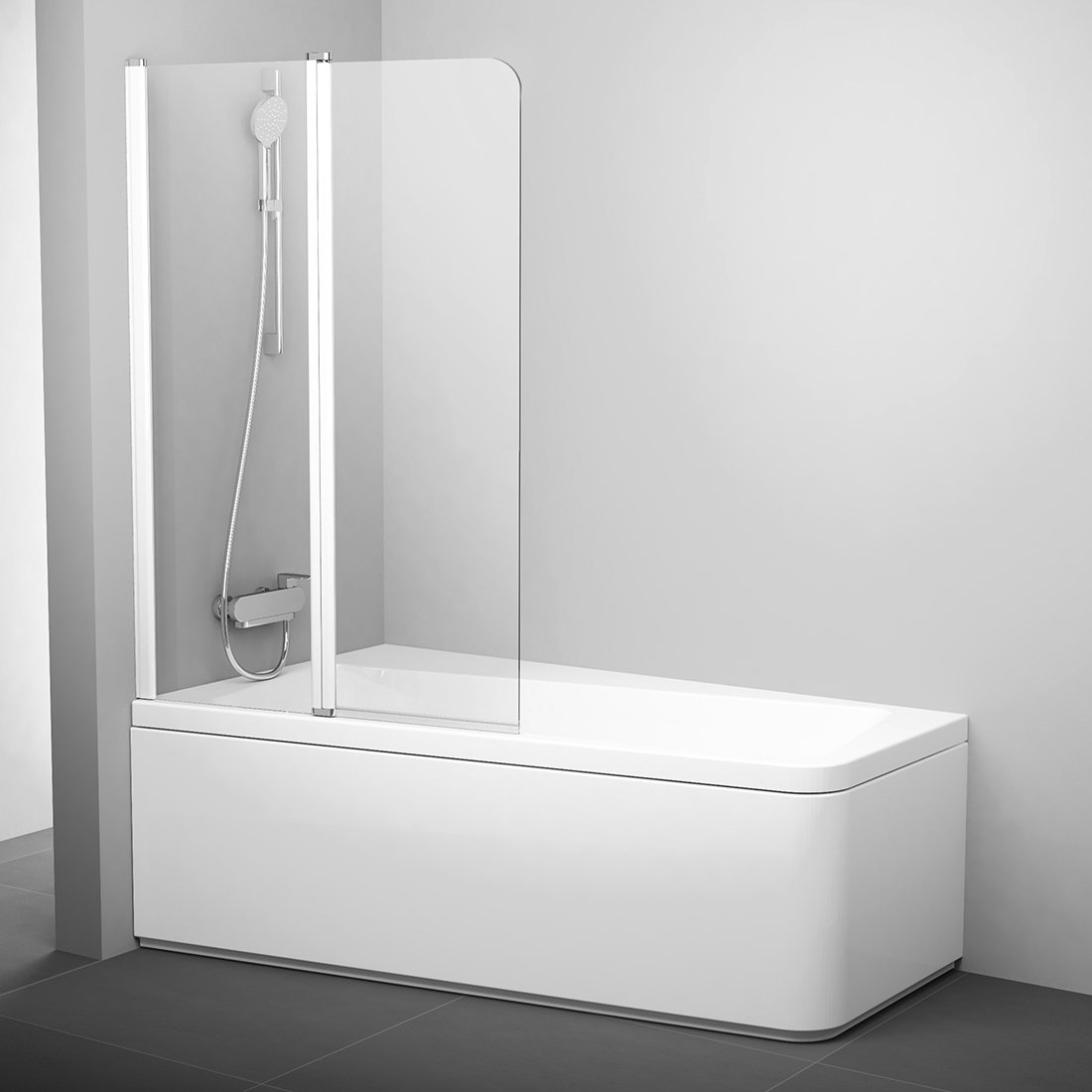 Шторка для ванны Ravak 10° CVS2-100 L белый+transparent