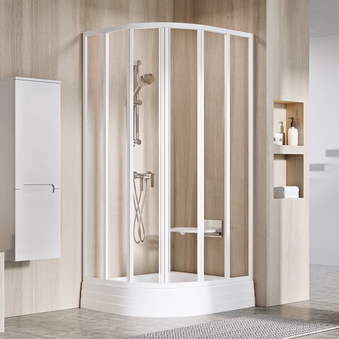 Душовий куточок Ravak Supernova 90 см SKKP6-90 195 білий+transparent