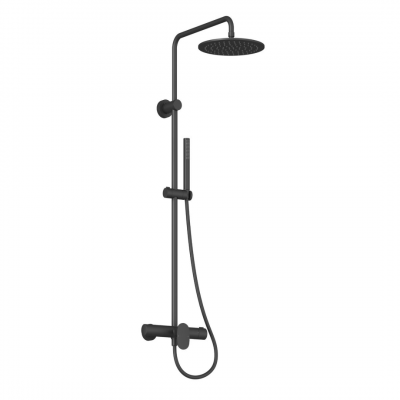 Душевая система Spring SG 098.20BL с нетермостатическим смесителем и душевой лейкой, черный матовый