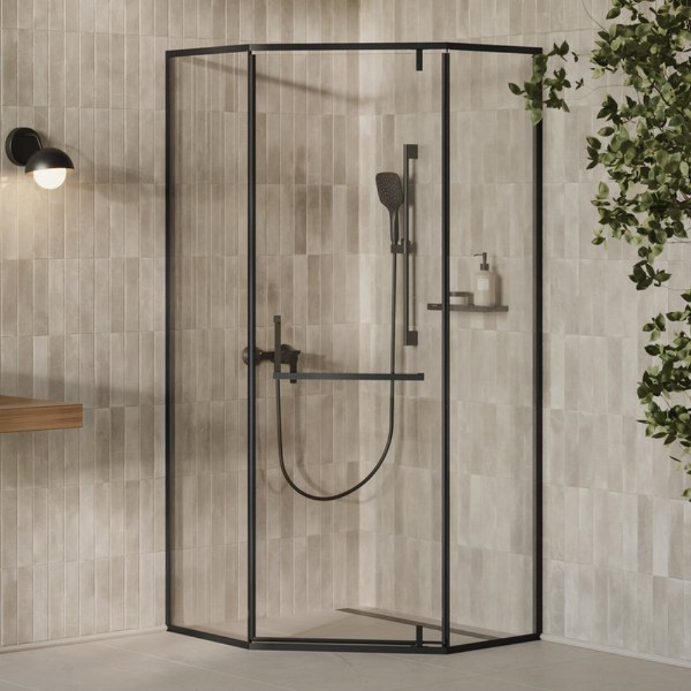 Душевая пятиугольная кабина XPSHP3- 90 Черный TRANSPARENT